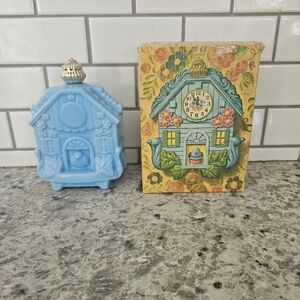 Avon Vintage Enchanted House Charisma Cologne Cuckoo Clock Bottle